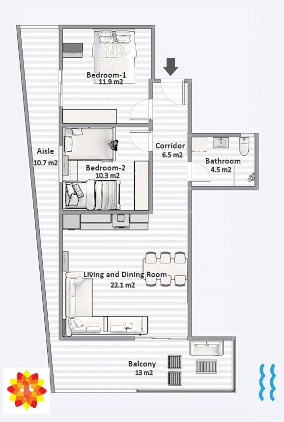 Sea And City View Apartment ساراندا المظهر الخارجي الصورة